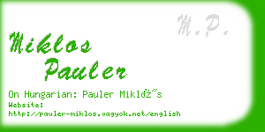 miklos pauler business card